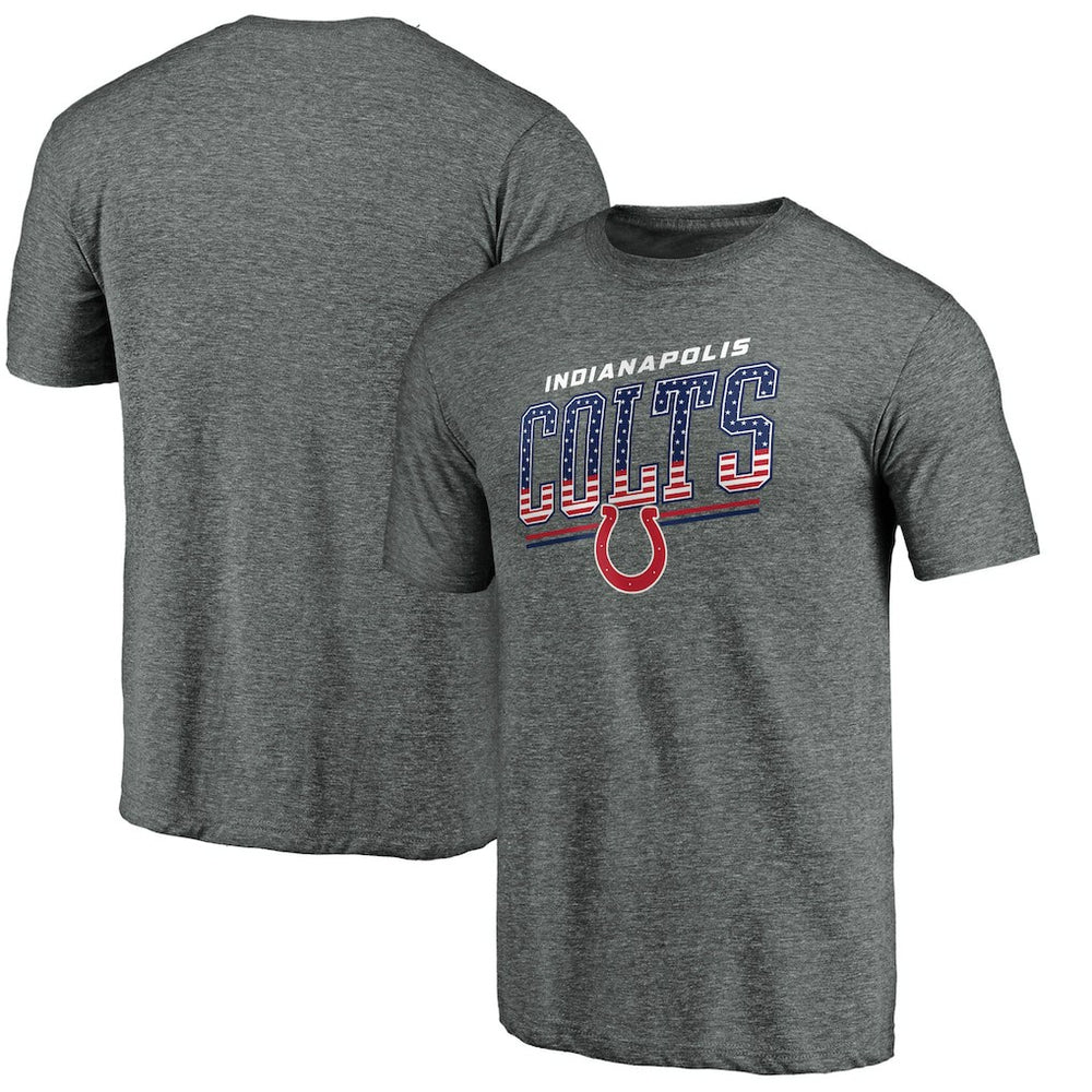 Indianapolis Colts Team Freedom Tri-Blend T-Shirt Gray - NFL