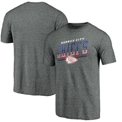 Kansas City Chiefs Team Freedom Tri-Blend T-Shirt Gray - NFL