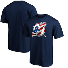 New Jersey Devils - Banner Wave Logo T-Shirt Navy