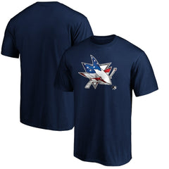 San Jose Sharks - Banner Wave Logo T-Shirt Navy