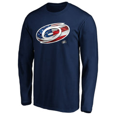 Carolina Hurricanes - Banner Wave Logo Long Sleeve T-Shirt Navy