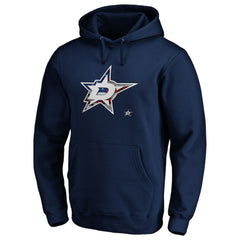 Dallas Stars - Banner Wave Logo Pullover Hoodie Navy