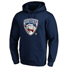 Florida Panthers - Banner Wave Logo Pullover Hoodie Navy
