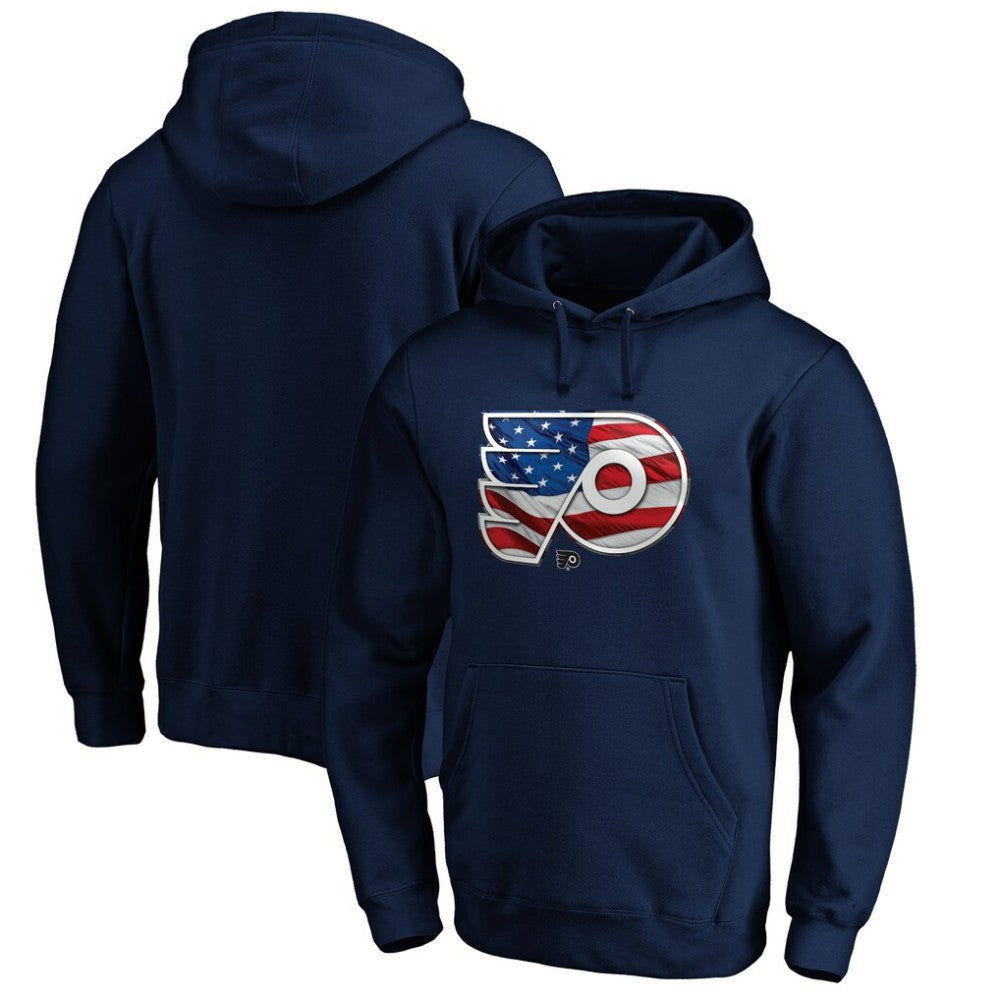 Philadelphia Flyers - Banner Wave Logo Pullover Hoodie Navy