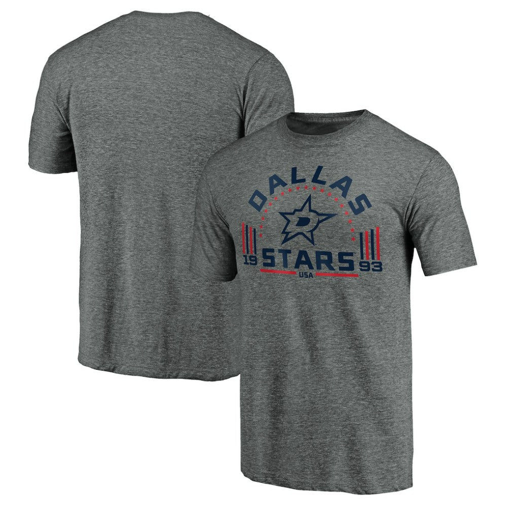 Dallas Stars - Team Freedom Tri-Blend T-Shirt Heathered Gray