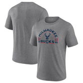 NBA - Milwaukee Bucks Team Freedom Tri-Blend T-Shirt - Gray