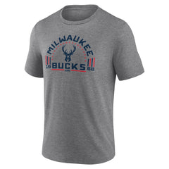 NBA - Milwaukee Bucks Team Freedom Tri-Blend T-Shirt - Gray