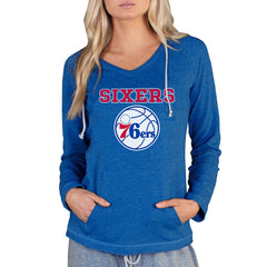 NBA - Philadelphia 76ers Concepts Sport Women's Mainstream Terry Hooded Top - Royal