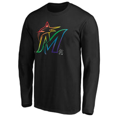 Miami Marlins Team Pride Logo Long Sleeve T-Shirt Online