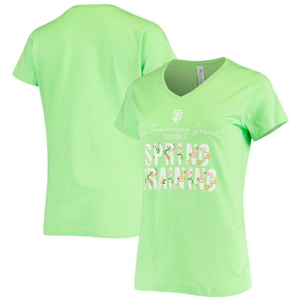 San Francisco Giants Soft as a Grape Women's Script Floral V-Neck T-Shirt Near Me