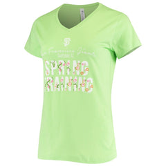 San Francisco Giants Soft as a Grape Women's Script Floral V-Neck T-Shirt Near Me
