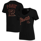 Joe Panik San Francisco Giants 5th & Ocean by New Era Women's Script Name and Number V-Neck T-Shirt Black On Sale