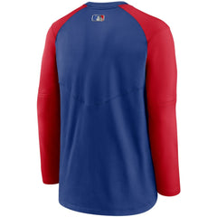 Chicago Cubs Nike Authentic Collection Pregame Performance Raglan Pullover Sweatshirt Clearance
