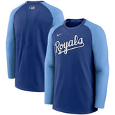 Kansas City Royals Nike Authentic Collection Pregame Performance Raglan Pullover Sweatshirt Lifestyle