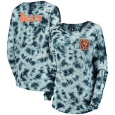Chicago Bears New Era Women's Tie-Dye Long Sleeve T-Shirt Navy - NFL