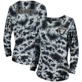 Las Vegas Raiders New Era Women's Tie-Dye Long Sleeve T-Shirt Black - NFL