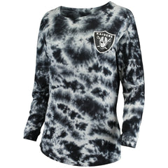Las Vegas Raiders New Era Women's Tie-Dye Long Sleeve T-Shirt Black - NFL