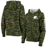 Cleveland Browns New Era Women's Raglan Full-Zip Hoodie Camo - NFL