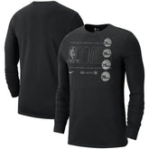 Nike - Philadelphia 76ers Courtside Chrome Long Sleeve T-Shirt - Black