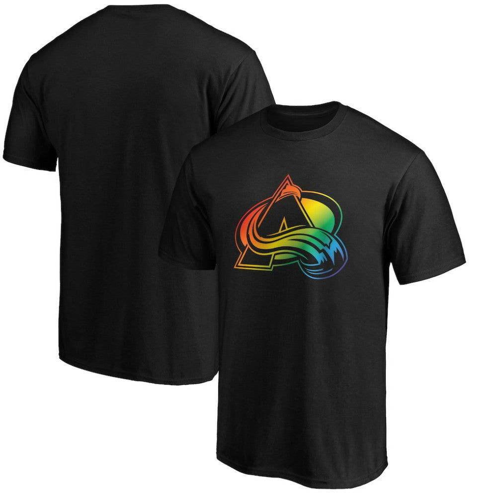 Colorado Avalanche - Team Pride Logo T-Shirt Black