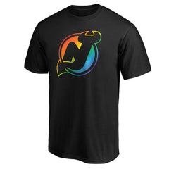 New Jersey Devils - Team Pride Logo T-Shirt Black