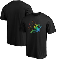 San Jose Sharks - Team Pride Logo T-Shirt Black
