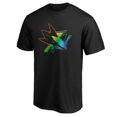 San Jose Sharks - Team Pride Logo T-Shirt Black