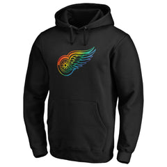 Detroit Red Wings - Team Pride Logo Pullover Hoodie Black