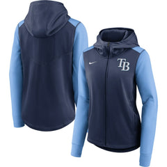 Tampa Bay Rays Nike Women's Authentic Collection Baseball Performance Full-Zip Hoodie On Sale