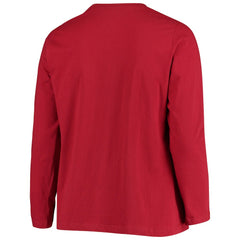 Arizona Cardinals Women's Plus Size Primary Logo Long Sleeve Scoop Neck T-Shirt Cardinal - Fanatics