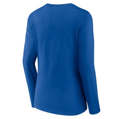 Los Angeles Rams Women's Plus Size Primary Logo Long Sleeve Scoop Neck T-Shirt Royal - Fanatics