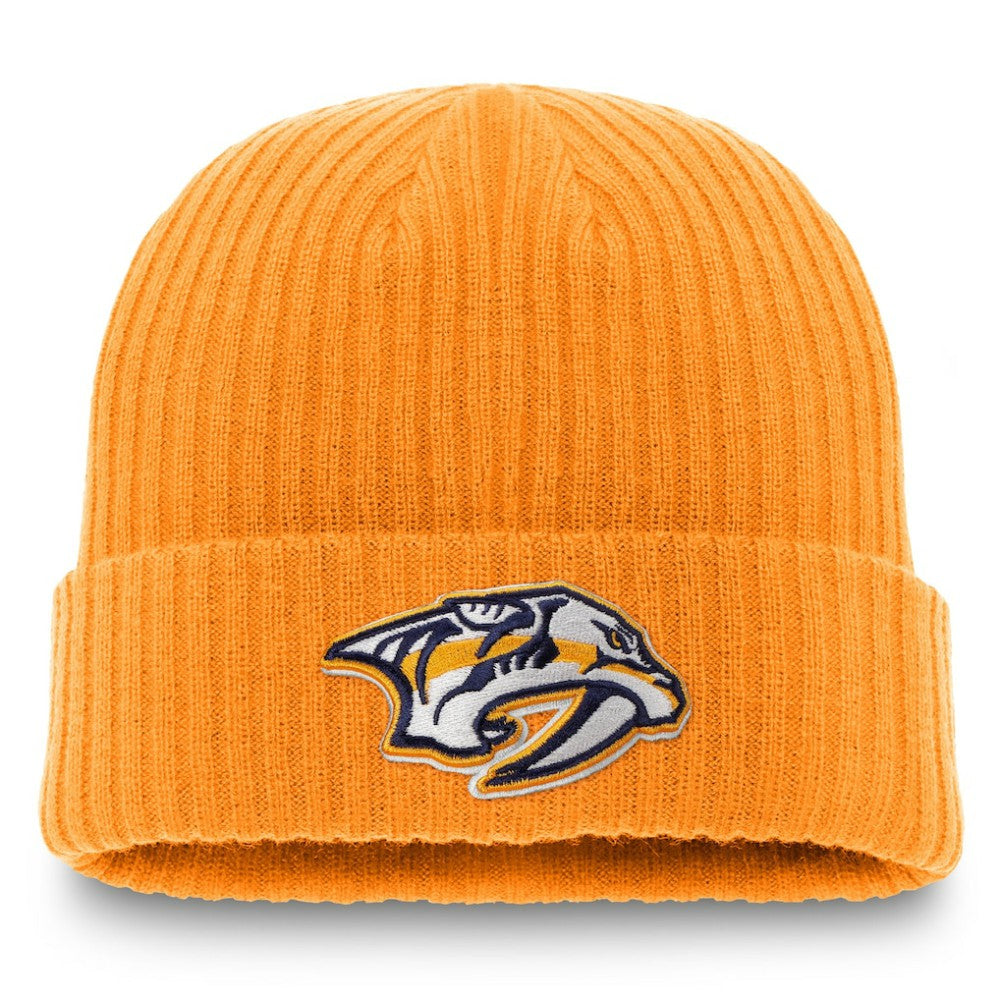 Nashville Predators - Fanatics Core Primary Logo Cuffed Knit Hat Gold