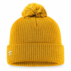 Nashville Predators - Fanatics Primary Logo Cuffed Knit Hat with Pom Gold