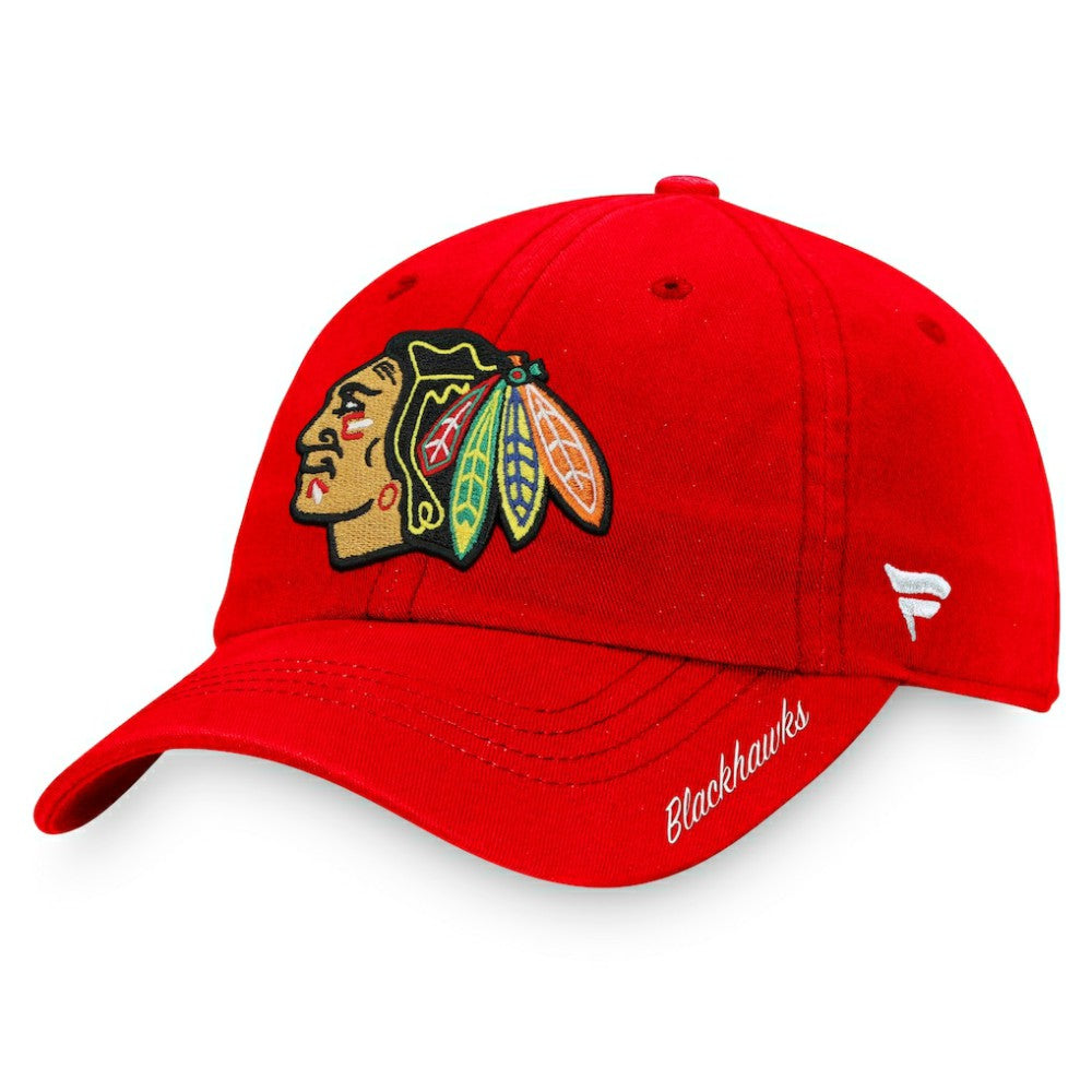 Chicago Blackhawks Fanatics Women's Core Primary Logo Adjustable Hat Red
