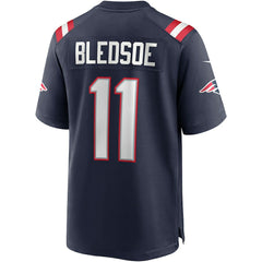 Drew Bledsoe New England Patriots Game Retired Player Jersey Navy - Nike