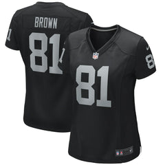 Tim Brown Las Vegas Raiders Women's Game Retired Player Jersey Black - Nike