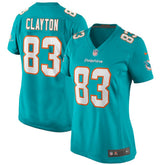 Mark Clayton Miami Dolphins Women's Game Retired Player Jersey Aqua - Nike