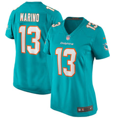 Dan Marino Miami Dolphins Women's Game Retired Player Jersey Aqua - Nike