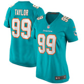 Jason Taylor Miami Dolphins Women's Game Retired Player Jersey Aqua - Nike