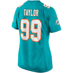 Jason Taylor Miami Dolphins Women's Game Retired Player Jersey Aqua - Nike
