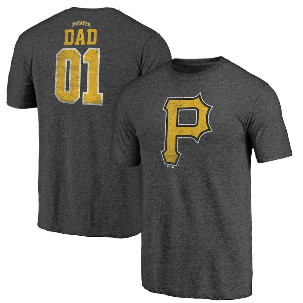 Pittsburgh Pirates Father's Day Greatest Dad Tri-Blend T-Shirt Sale