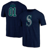 Seattle Mariners Father's Day Greatest Dad Tri-Blend T-Shirt Online