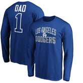 Los Angeles Dodgers Father's Day #1 Dad Long Sleeve T-Shirt for sale