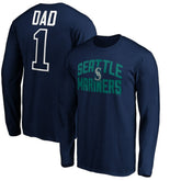 Seattle Mariners Father's Day #1 Dad Long Sleeve T-Shirt Near Me