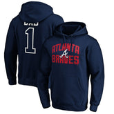 Atlanta Braves Father's Day #1 Dad Pullover Hoodie Clearance