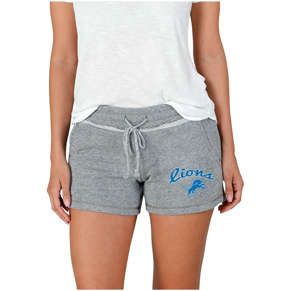 Detroit Lions Concepts Sport Women's Mainstream Terry Shorts Gray - NFL