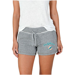 Miami Dolphins Concepts Sport Women's Mainstream Terry Shorts Gray - NFL