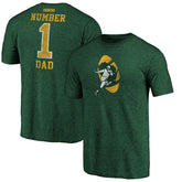 Green Bay Packers #1 Dad Team Logo T-Shirt Green - NFL