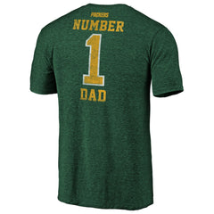 Green Bay Packers #1 Dad Team Logo T-Shirt Green - NFL