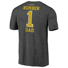 Pittsburgh Steelers #1 Dad Team Logo T-Shirt Charcoal - NFL